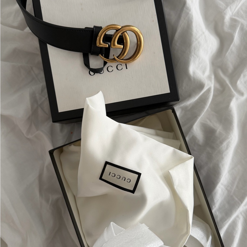 Gucci marmont wide belt